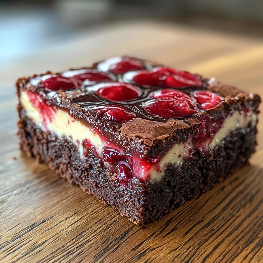 Chocolate Cherry Cheesecake Brownies image 3