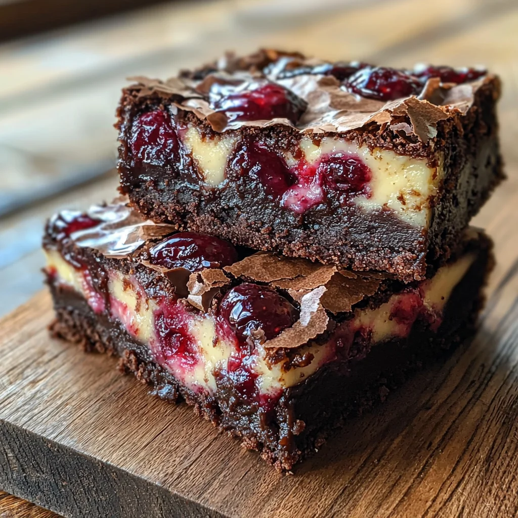 Chocolate Cherry Cheesecake Brownies image 4