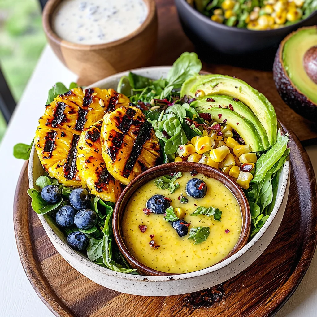 Creamy Citrus Dressing + Grilled Pineapple Salad