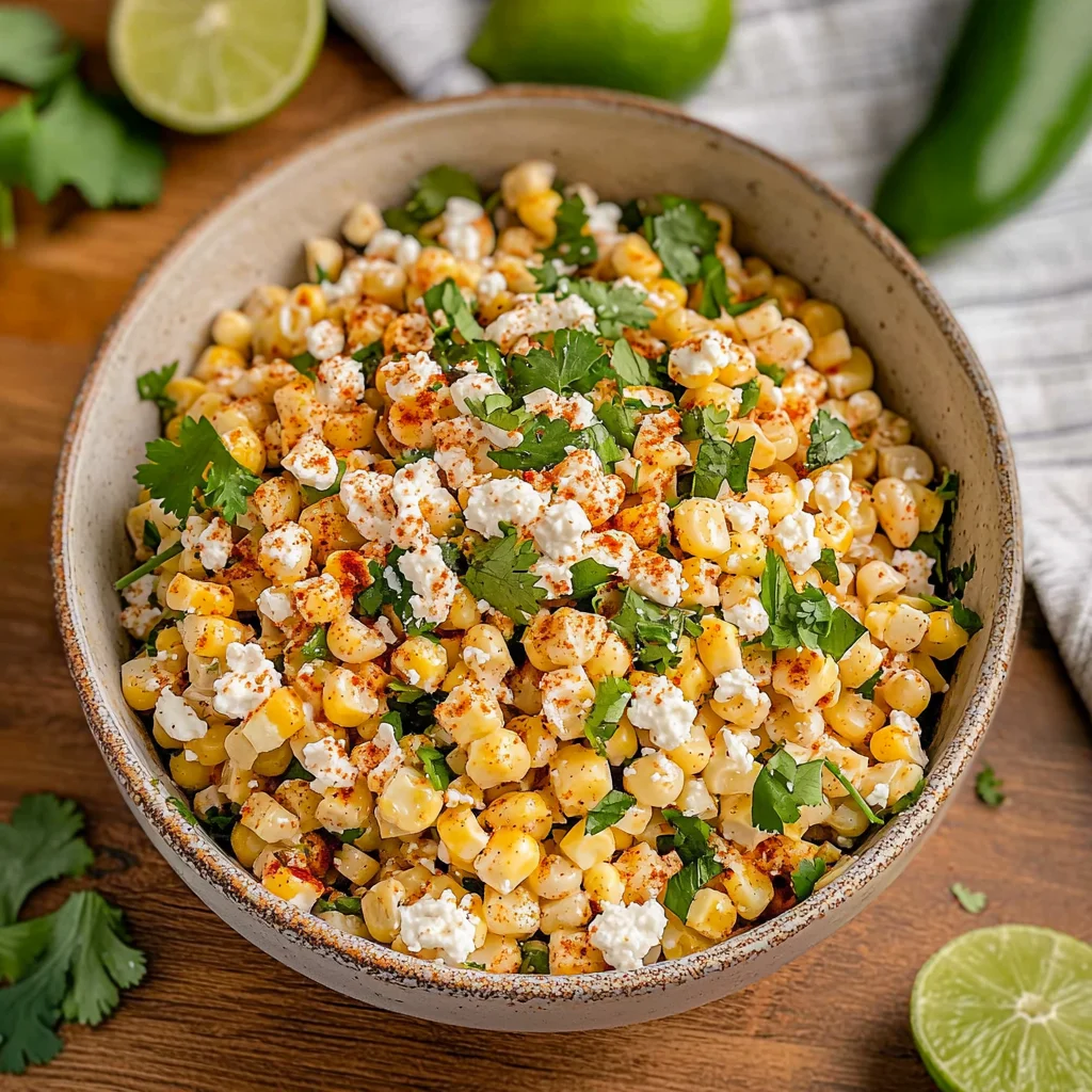 Creamy Mexican Street Corn Salad with a Kick
