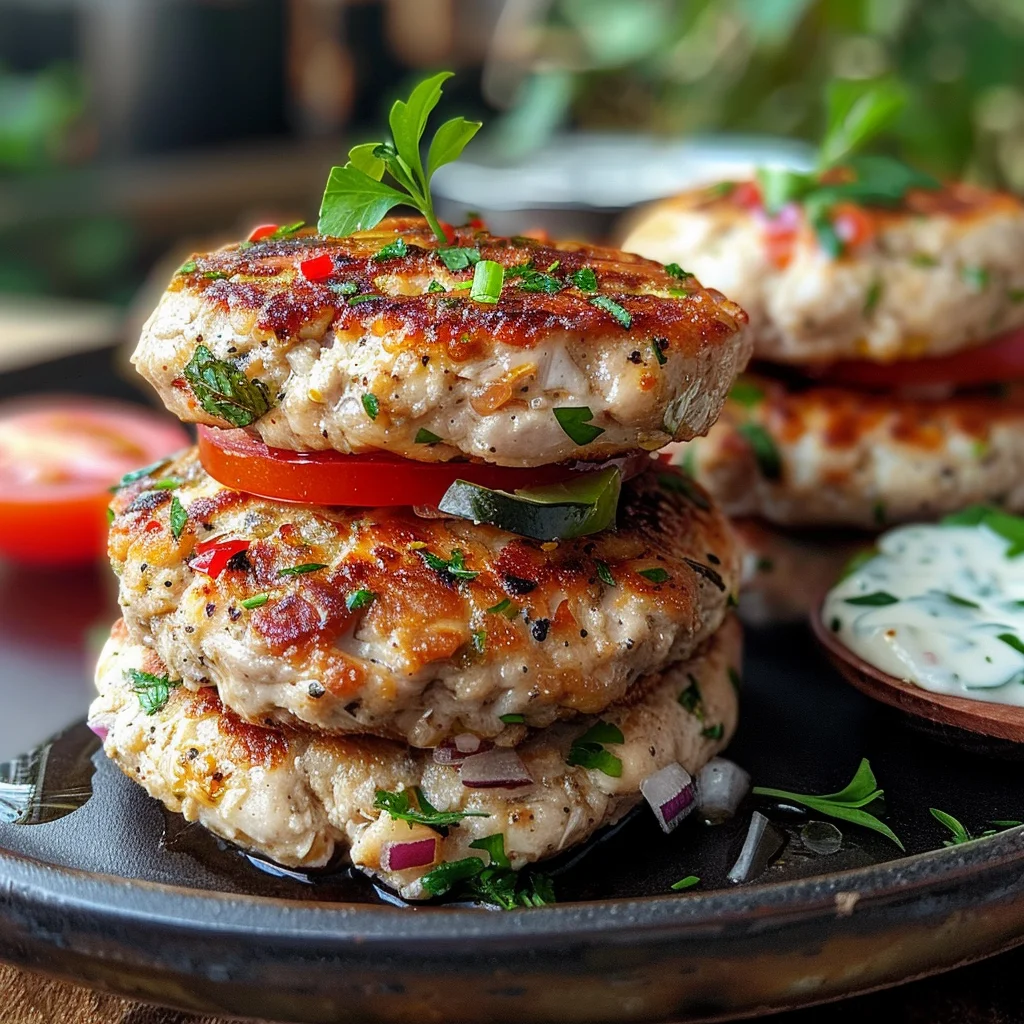 Greek Chicken Burgers