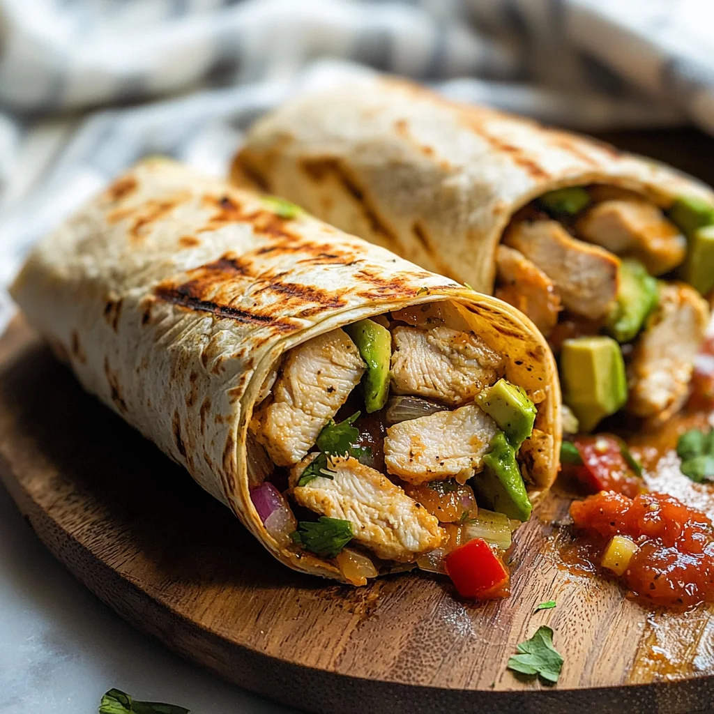 Grilled Avocado Chicken Wraps