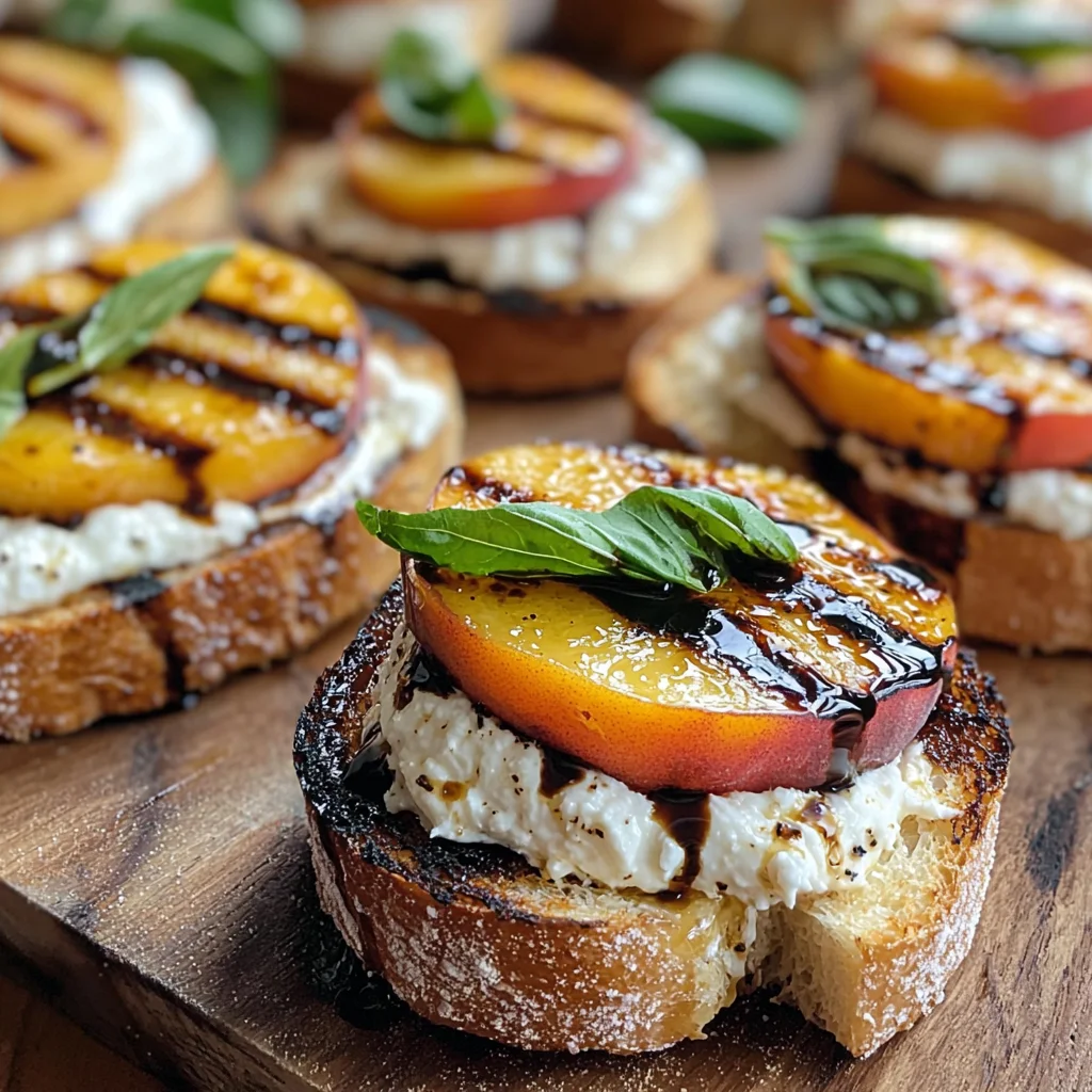 Grilled Peach and Burrata Crostini image 4