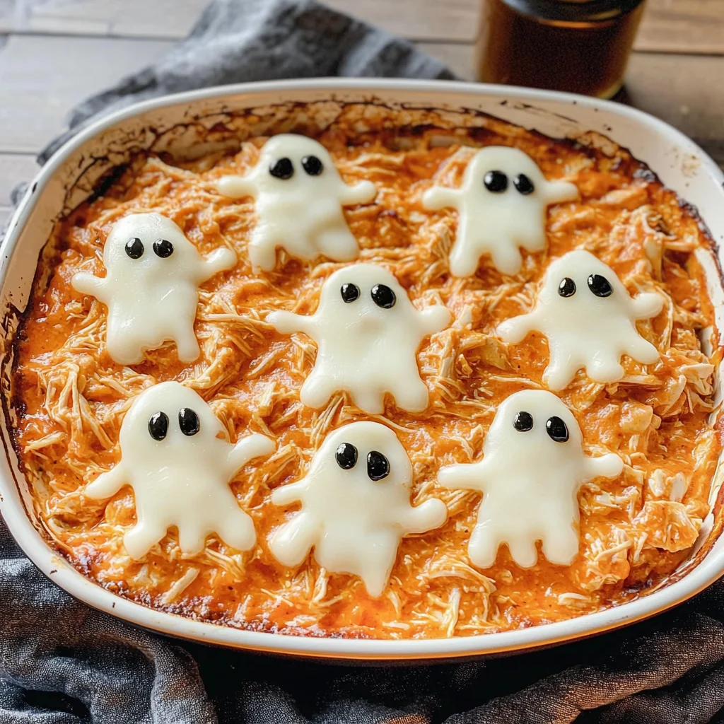 Halloween Buffalo Chicken Dip (Booffalo Dip)