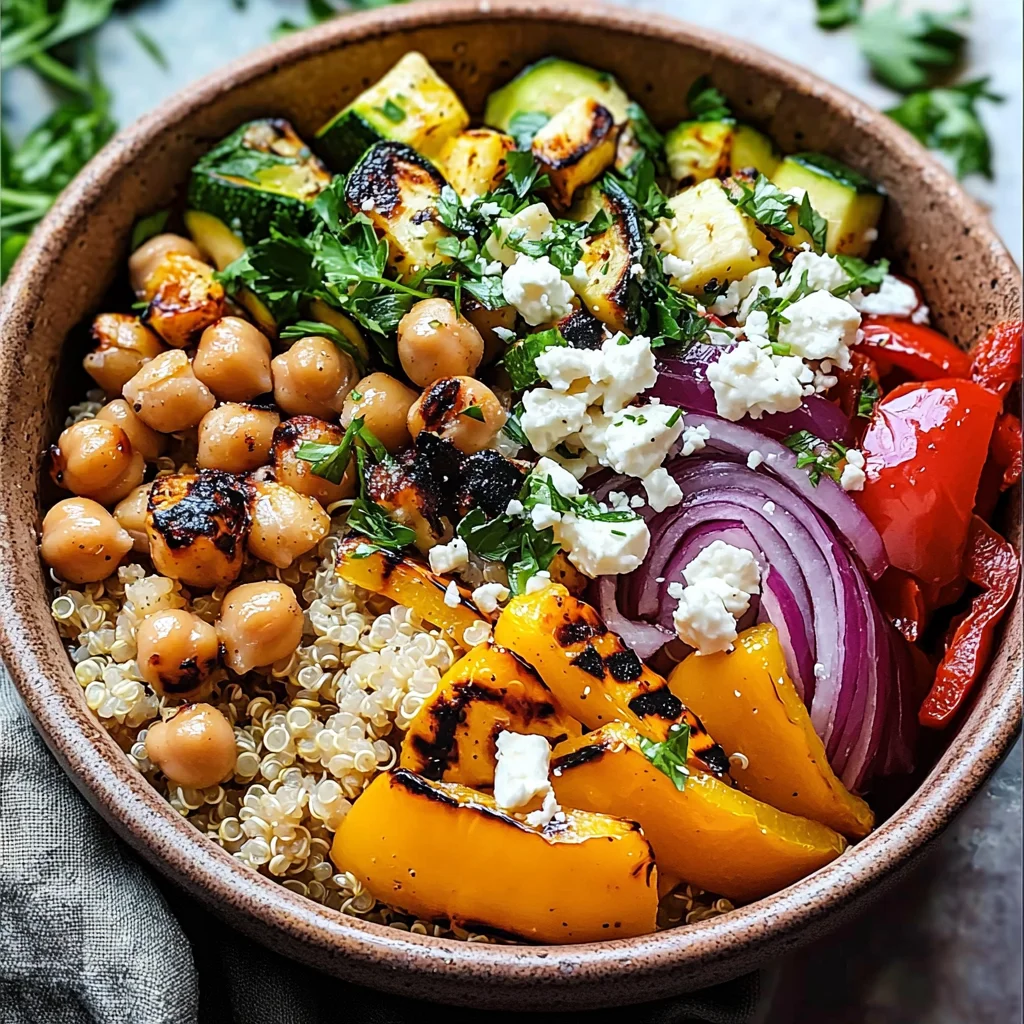 Healthy Grilled Mediterranean Bowl