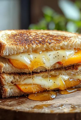Honey Peach & White Cheddar Grilled Cheese