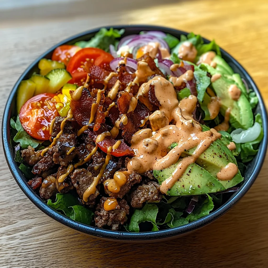 Loaded Burger in a Bowl