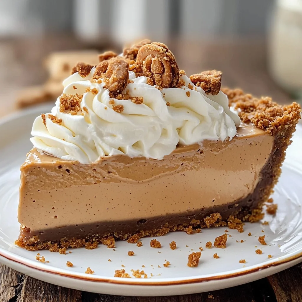 No Bake Biscoff Pie