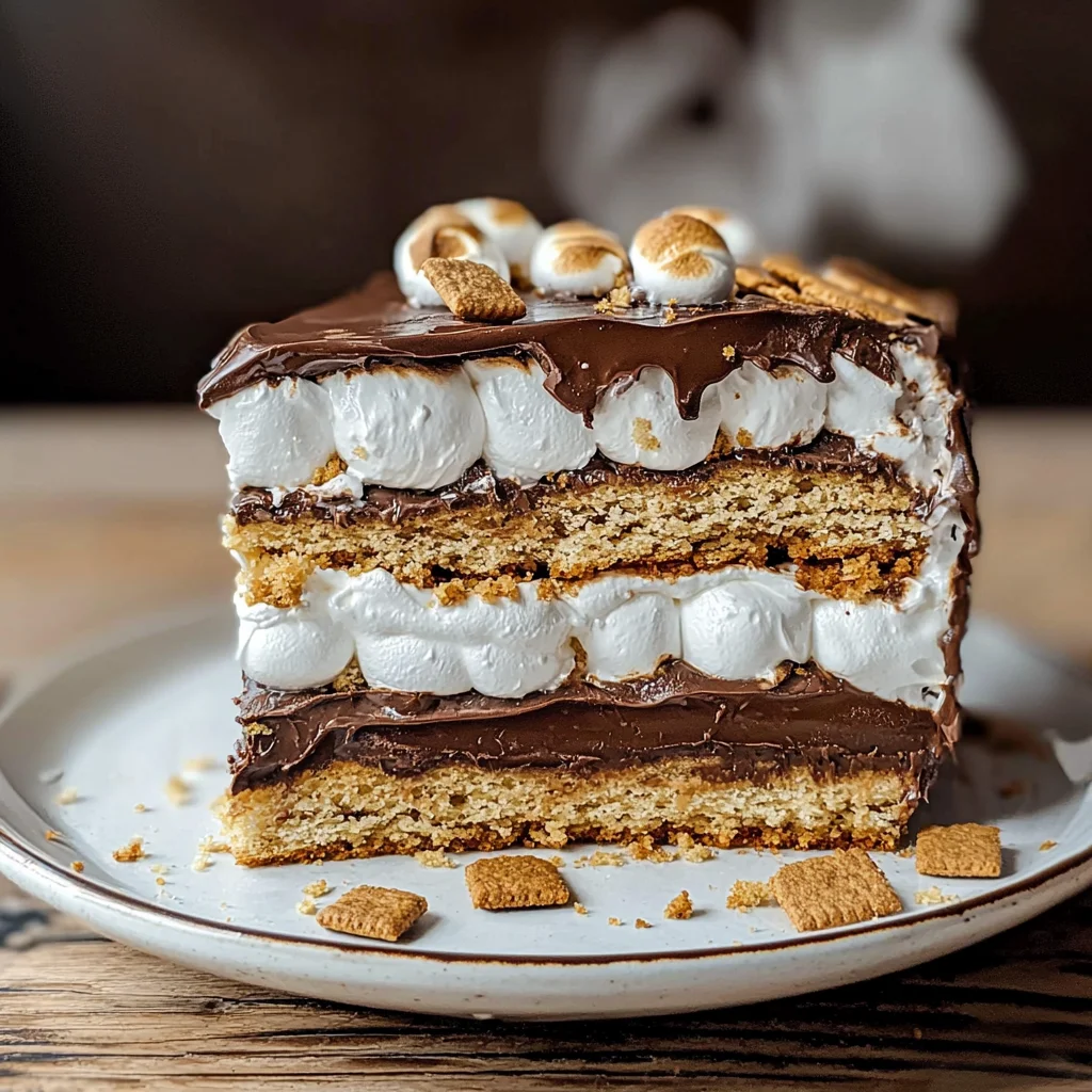 No Bake S'mores Cake