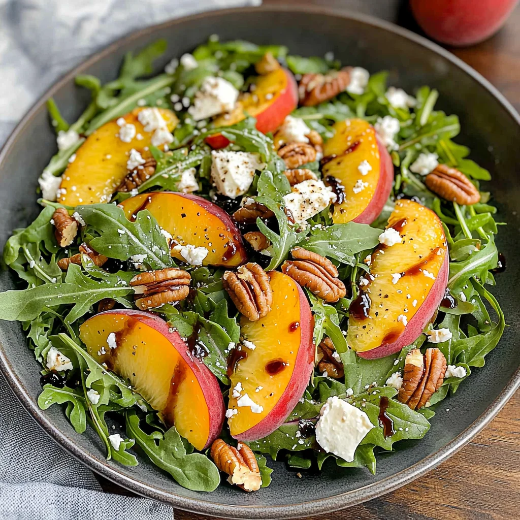 Peach Arugula Salad