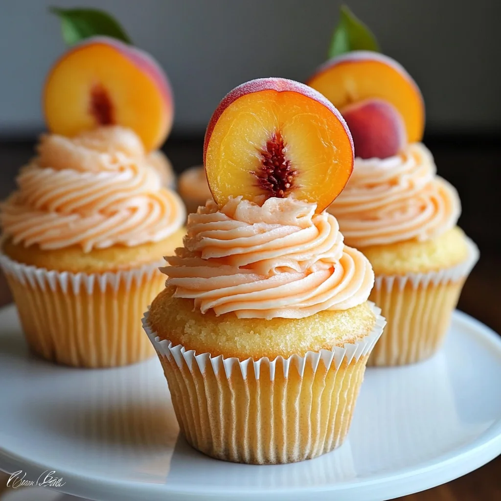 Peach Bellini Cupcakes