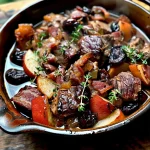 Pork Stew with Bacon, Apples, and Prunes