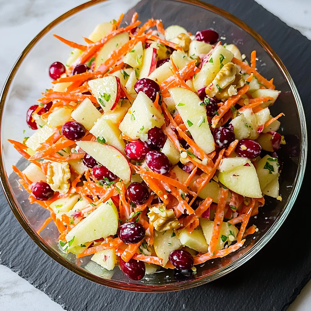 Refreshing Apple Cranberry Carrot Salad