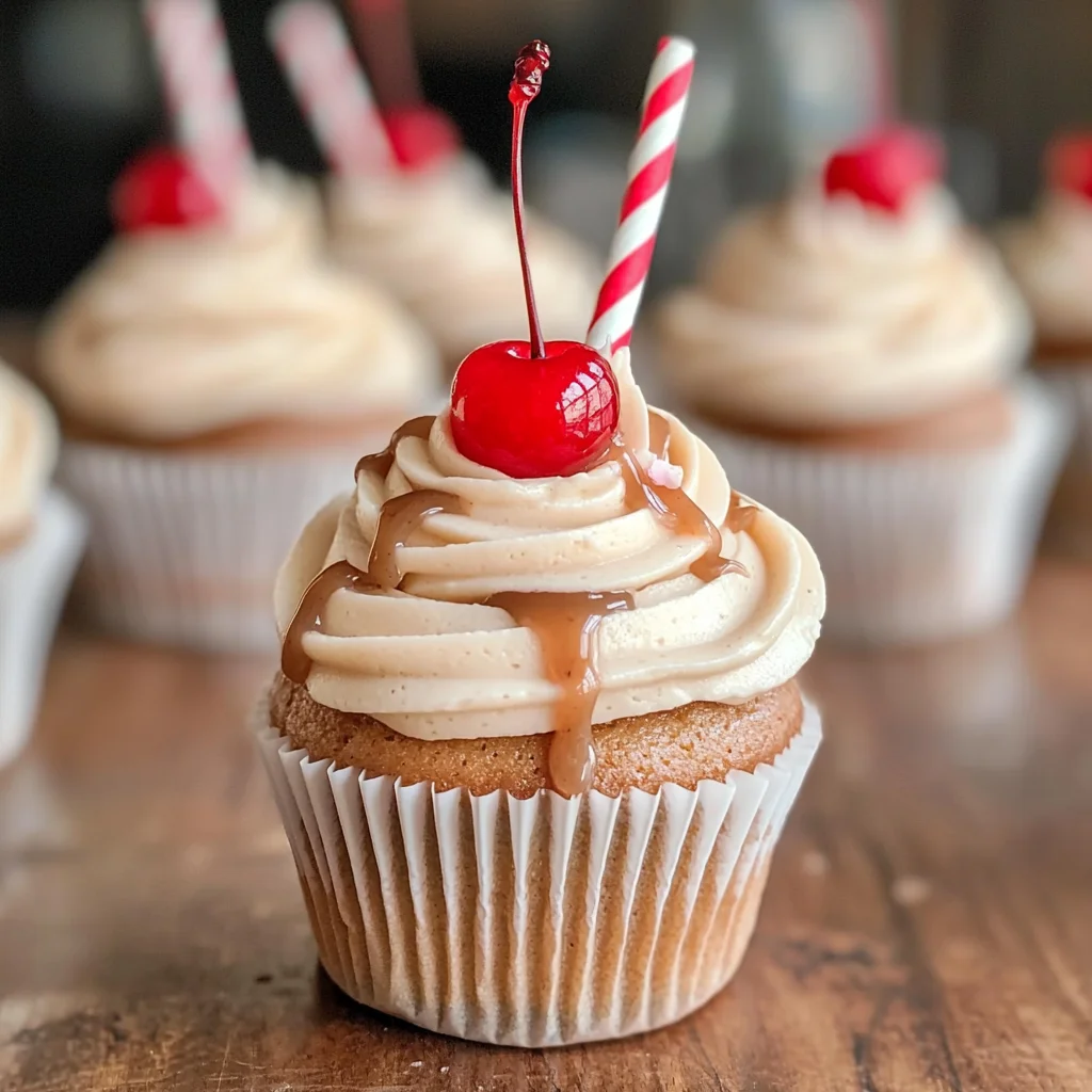 Root Beer Float Cupcakes