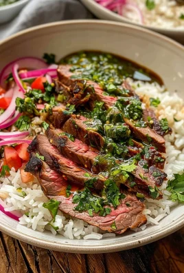 Skirt Steak Rice Bowls with Chimichurri Sauce