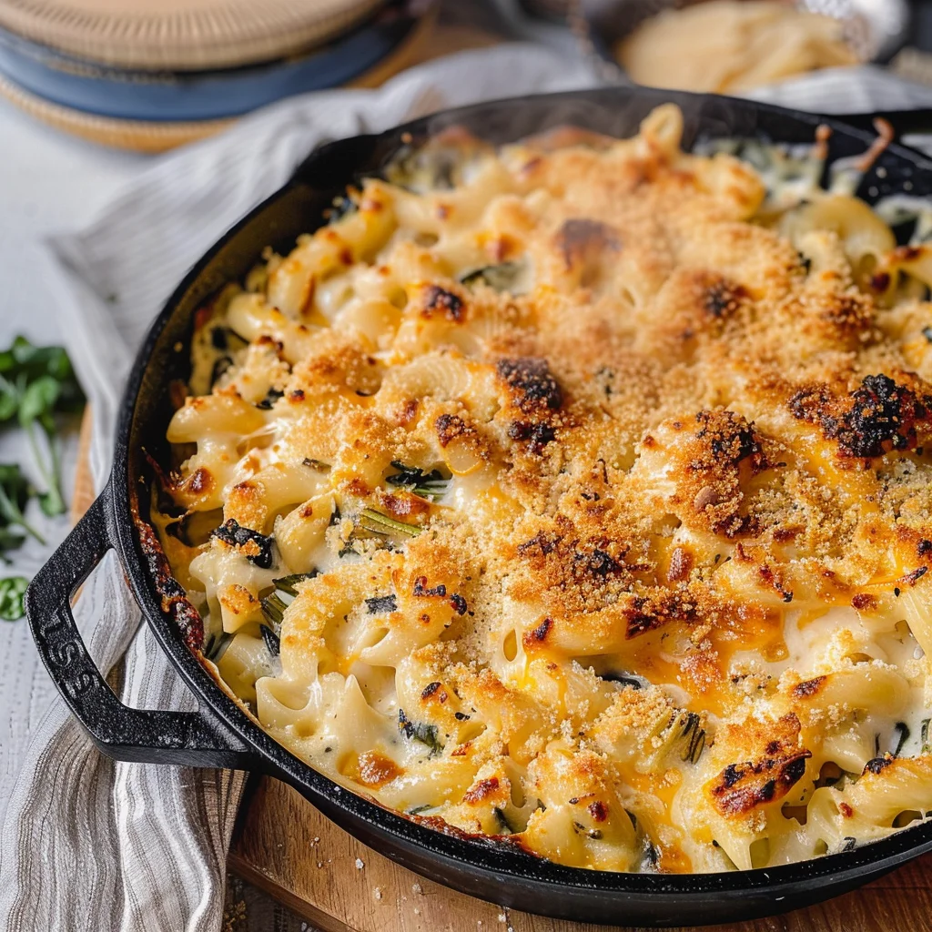 Spinach Artichoke Mac and Cheese