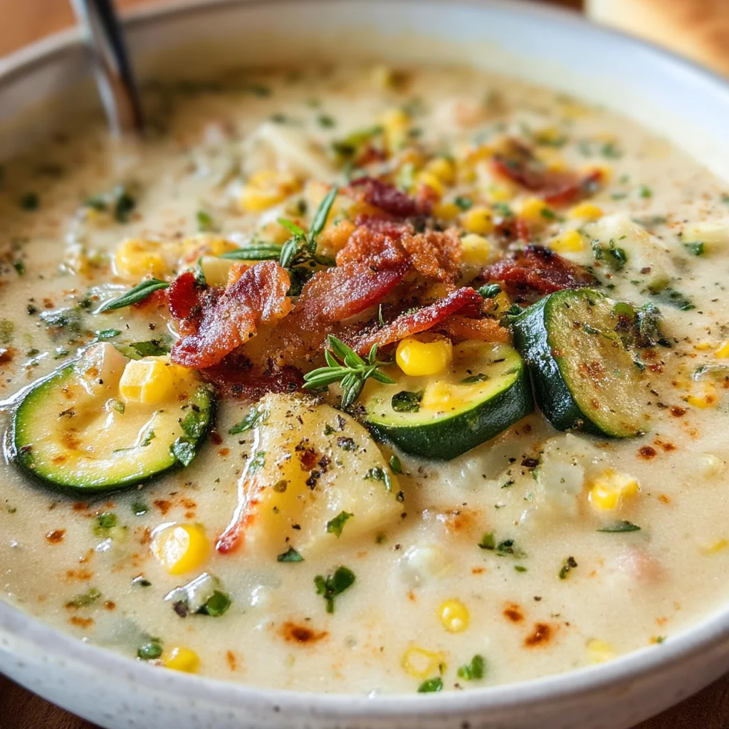 Summer Corn and Zucchini Chowder Recipe