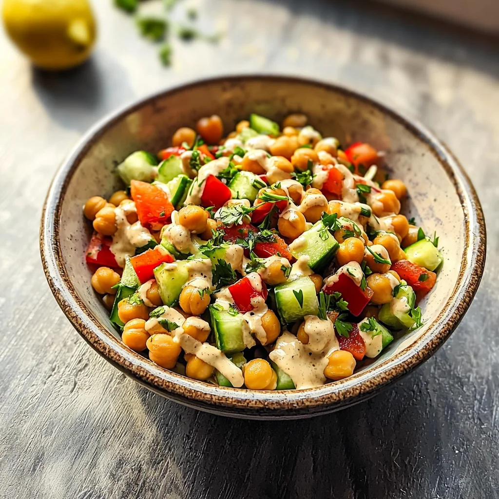 Tahini Lemon Chickpea Salad: A Refreshing Delight!