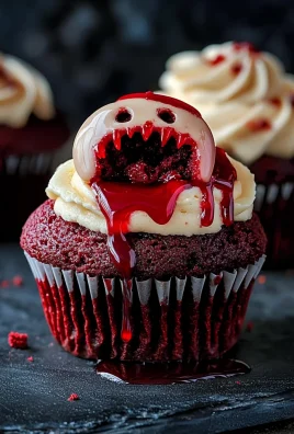 Vampire Bite Halloween Cupcakes: A Spooky Delight with a Deliciously Sinister Twist
