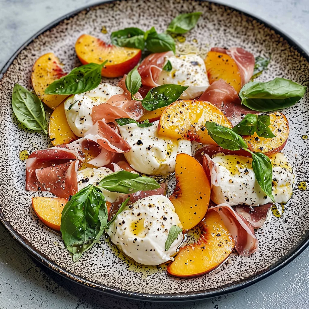 10-Minute Peach & Burrata Salad
