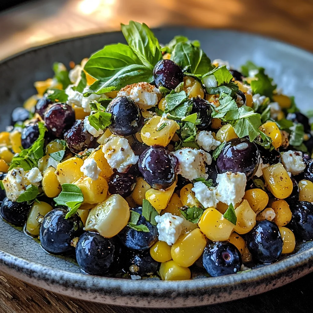 Blueberry Corn Feta Salad
