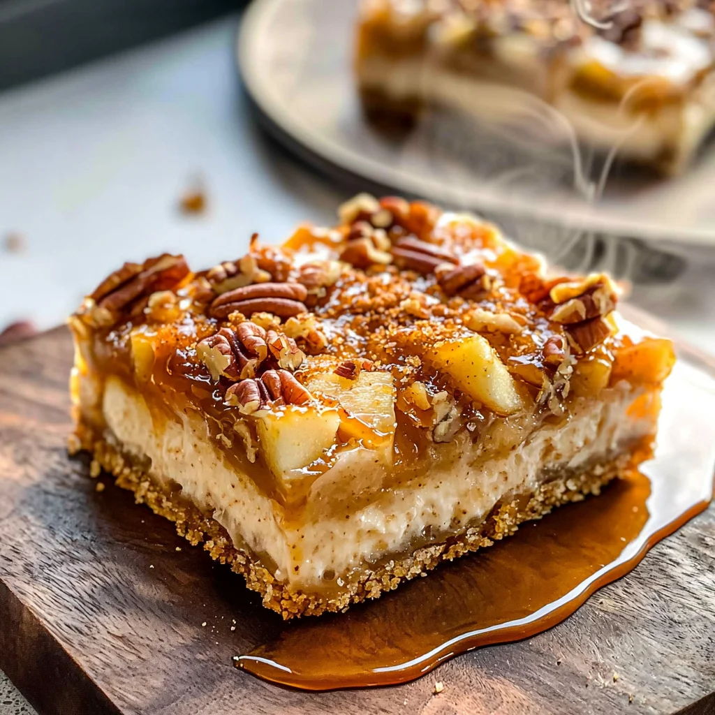 Caramel Apple Cheesecake Bars