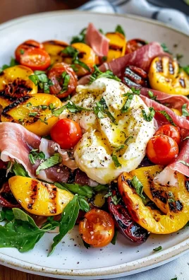Grilled Nectarine Burrata Prosciutto Salad
