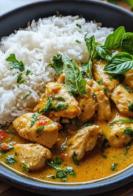 Spiced Coconut Basil Chicken with Rice: A Flavorful Delight