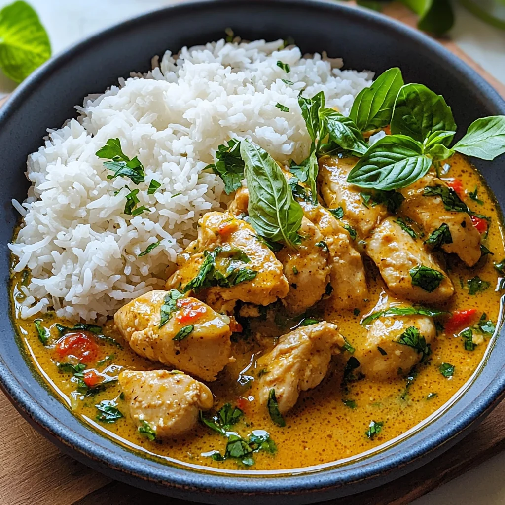 Spiced Coconut Basil Chicken with Rice: A Flavorful Delight